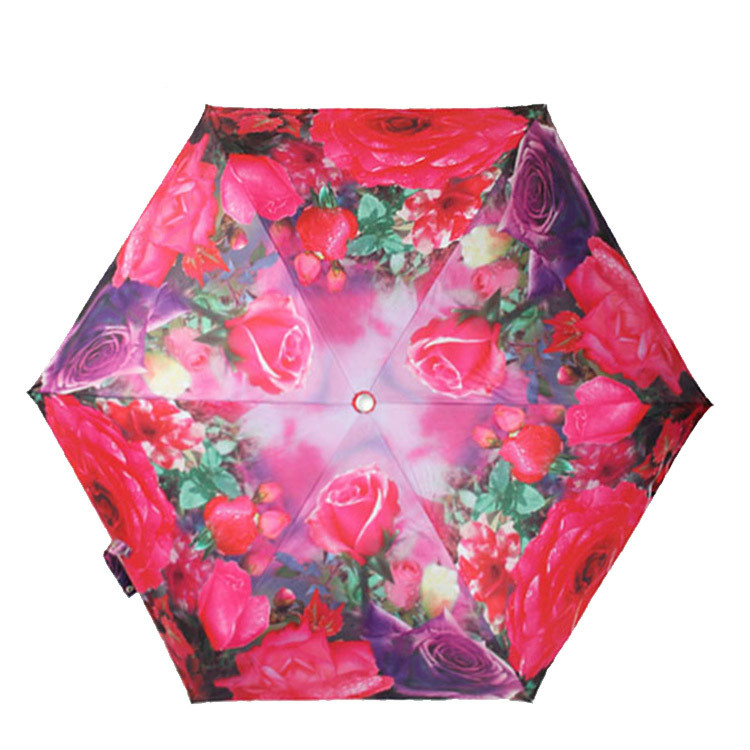    ȭ    FabricSilver ذ   /Red Rose Umbrella Gorgeous High-grade Glass Fiber FabricSilver Skeleton Festive Sunshade Umbrella